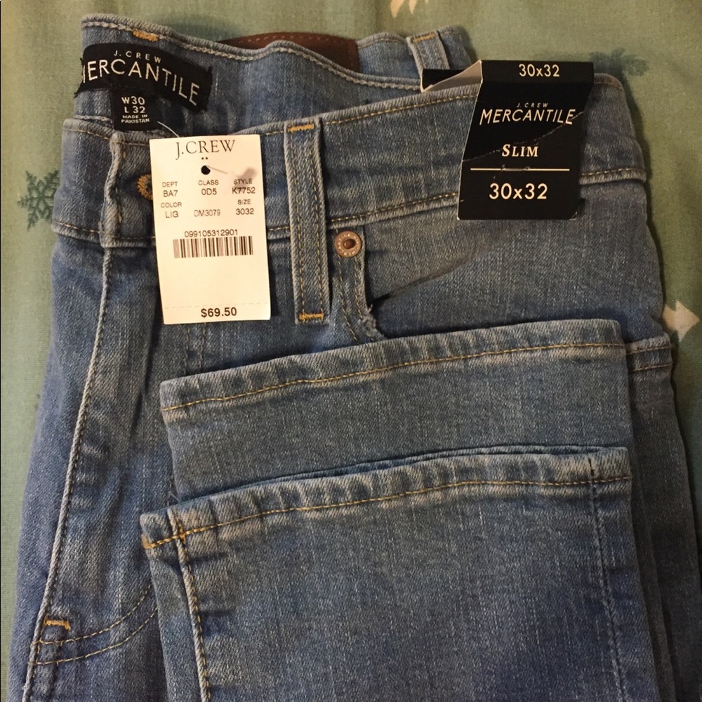 BRAND NEW J. Crew 30x32 Slim Fit Jeans, flex denim